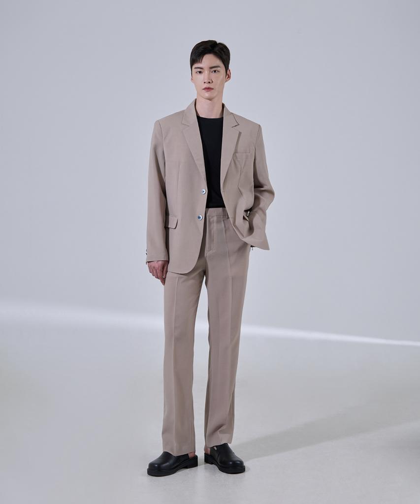 Hyoji [Summer][Set Item] Customizable Fit Setup Suit (Beige)