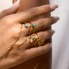 Sweet and Romantic Design 18K Gold Double-layer Line Minimalist Butterfly Ring Jewelry