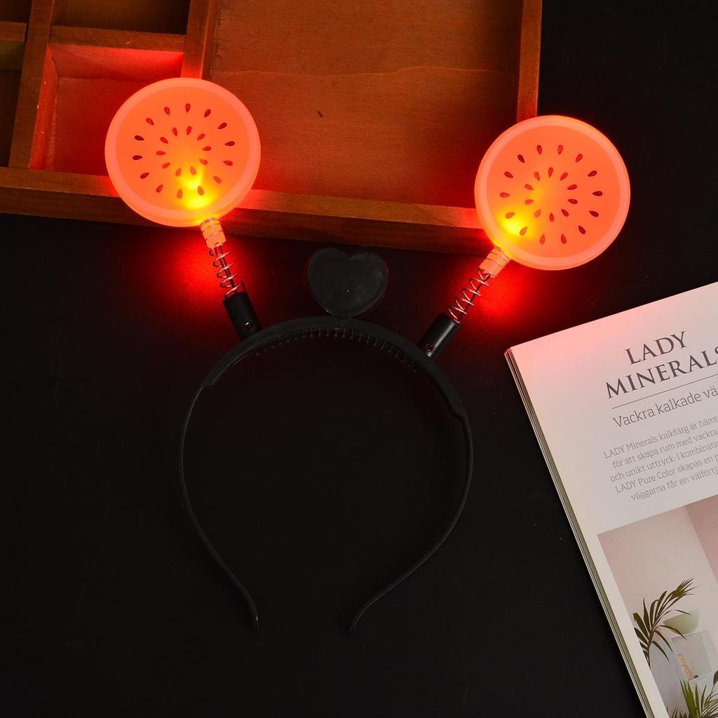 Yellow Glow Stick Lollipop Headband: Luminous Children's Headdress for Concerts and Cheering