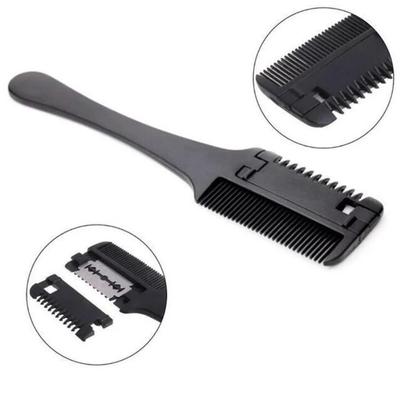 Haarbürsten mit schwarzem Griff und Rasierklingen, Haarschneidekamm, Friseurschere, Effilierwerkzeug für den Friseursalon, DIY-Styling-Tools