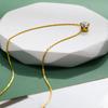 Fashion Titanium Steel Zirconia Simple Exquisite Pendant Waterproof Chain for Woman