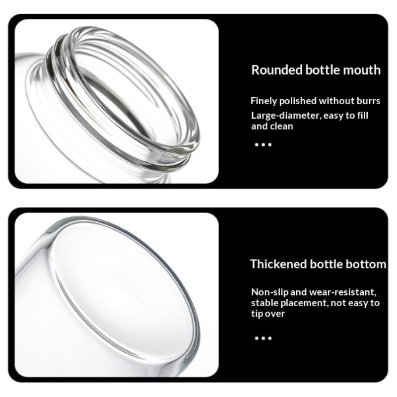 200/300/500 ml Vysokoborosilikátové sklo Nádoba na koření Sůl Sezam Pevné koření Uzavíratelná láhev Pepř Kořenka s otočným víčkem