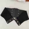 Slimming Body Female PU Leather Cummerbund Elastic Waist Strap Wide Waistband Skirt Decorations
