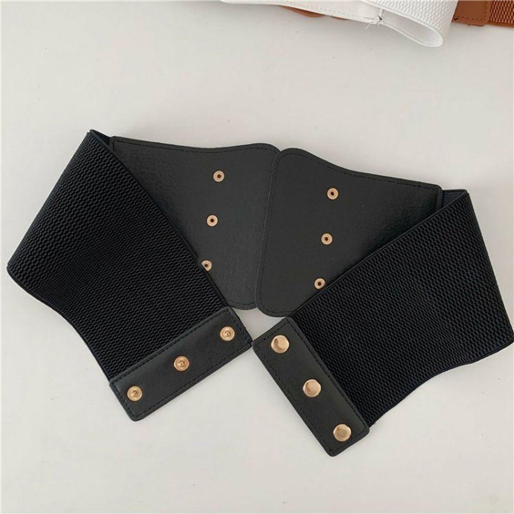 Slimming Body Female PU Leather Cummerbund Elastic Waist Strap Wide Waistband Skirt Decorations