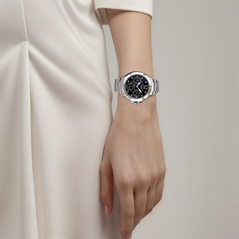 

CASIO Waterproof and Elegant Life Solar Quartz Steel Strap Women s Watch Black Dial SHE-3022SBD-1AD чёрный