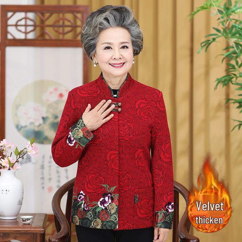 Spring and Autumn Jacket Set for Mature Women (Ages 60-80) – Grandma Style