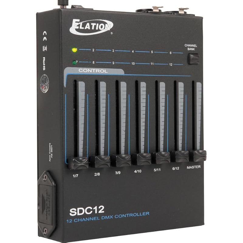 

ADJ Products SDC12 Basic Manual 12-Channel DMX Controller Utilising 6 Faders with Two Bank Button for Complete Control
