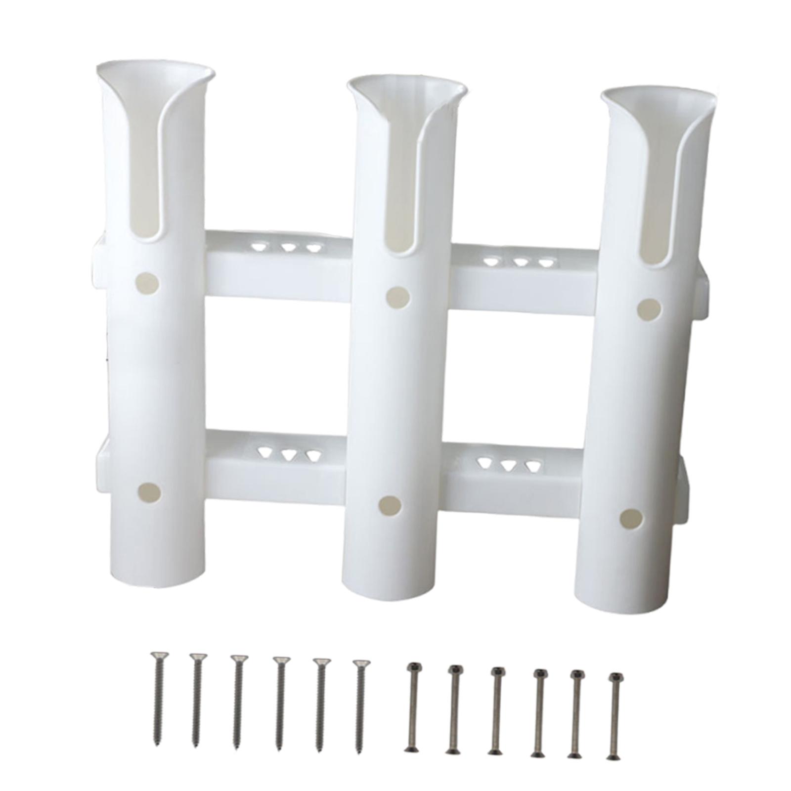 

Fishing Rod Holder Easy Installation Support with Screws,Bracket,3 Hole Fishing Rod Rack Poles Rest for,Canoe Yacht Boats Garage белый