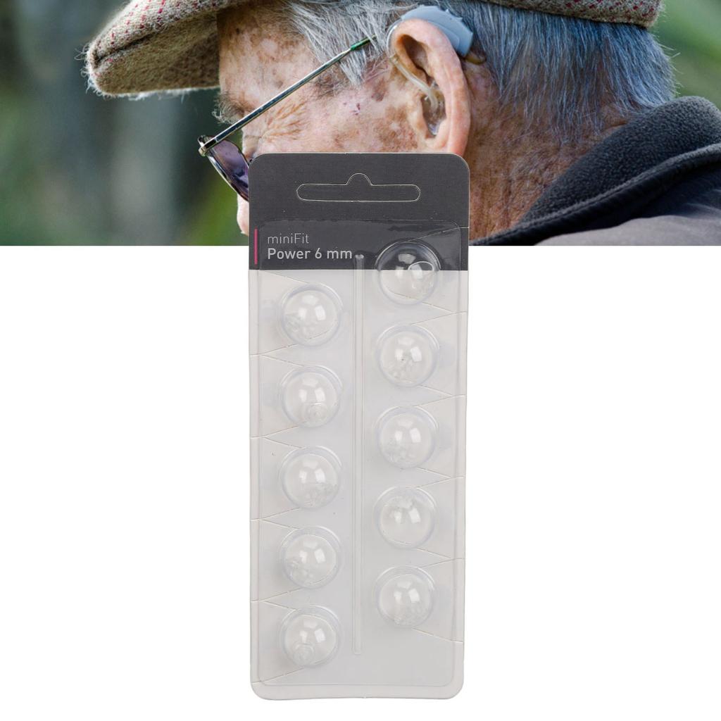 10PCS Hearing Ear Tips Higher Transparency Dual Layer Closed Comfortable Anti Static Sound Aid Domes