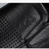 Men's Leather Casual Shoes Breathable Hollow Slip on Lazy Driving Shoes Office Fashion Shoes