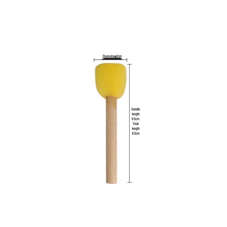 Children's Wooden Handle Art Sponge Stamp Set
