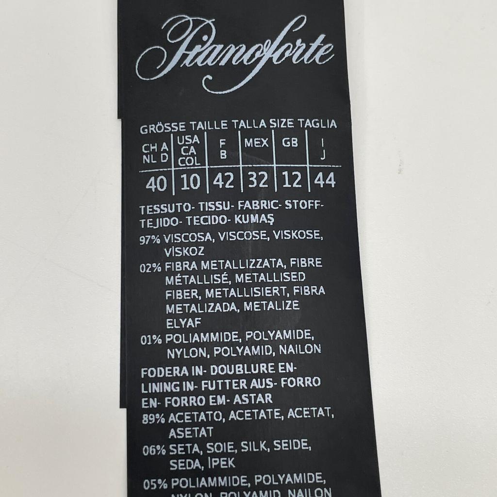 Max Mara 822614730 Black X Gold Viscose All-Over Pattern Sheer Leaf Dress One Piece Dress 44 blackUsed