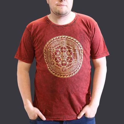 Stone Washed T-Shirt - Maroon Chakra XL