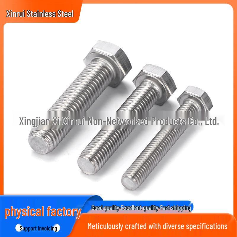 2205 Stainless Steel Fully Threaded External Hex Head Bolt