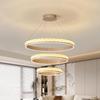 Modern Minimalist Champagne Gold Ring Chandelier for Living Room, Bedroom, Dining Room