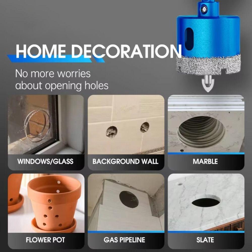 Diamond Coated Tile Drill Bit Hex Shank Drill Bit Durable Diamond Hole Saw Glass Tile