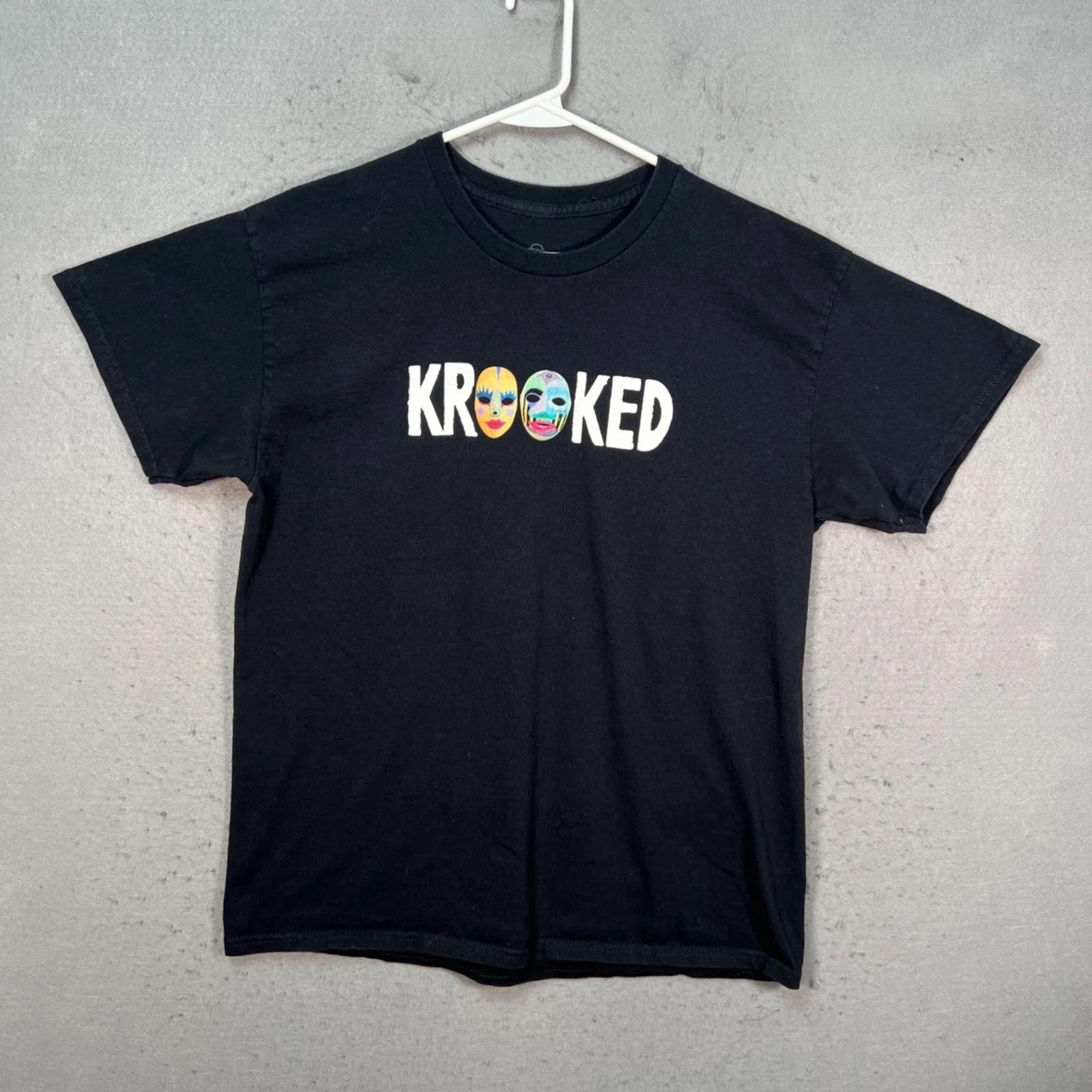 

Krooked Skateboards Mens Size Large Black T-Shirt Mask Design 100% Cotton 3XL