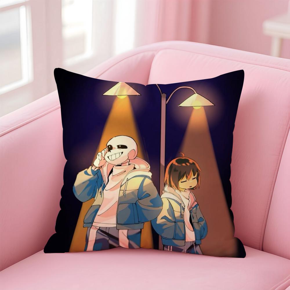 Game U-UndertaleS Cushion Cover Home & Car Multi-Scene Pillow Cover - Reversible, Soft & Durable for Daily Use