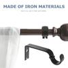2pcs/Set Heavy Duty Black Curtain Rod Brackets Kits Side Mount Roman Rod Holders For Curtain Rails Homes Accessories