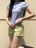 LILY HEIZE Kelsey Collared Short Sleeve Tee_Melange