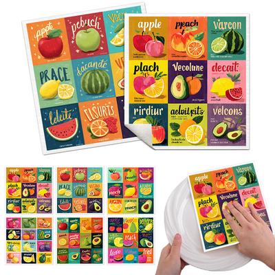 Cleaning Cloth Reusable Kitchen Dish Towels Eco-friendly Microfiber Fruits Print Dishcloths Lint Free Washable Duster Rags Tea Towels 9*7inch