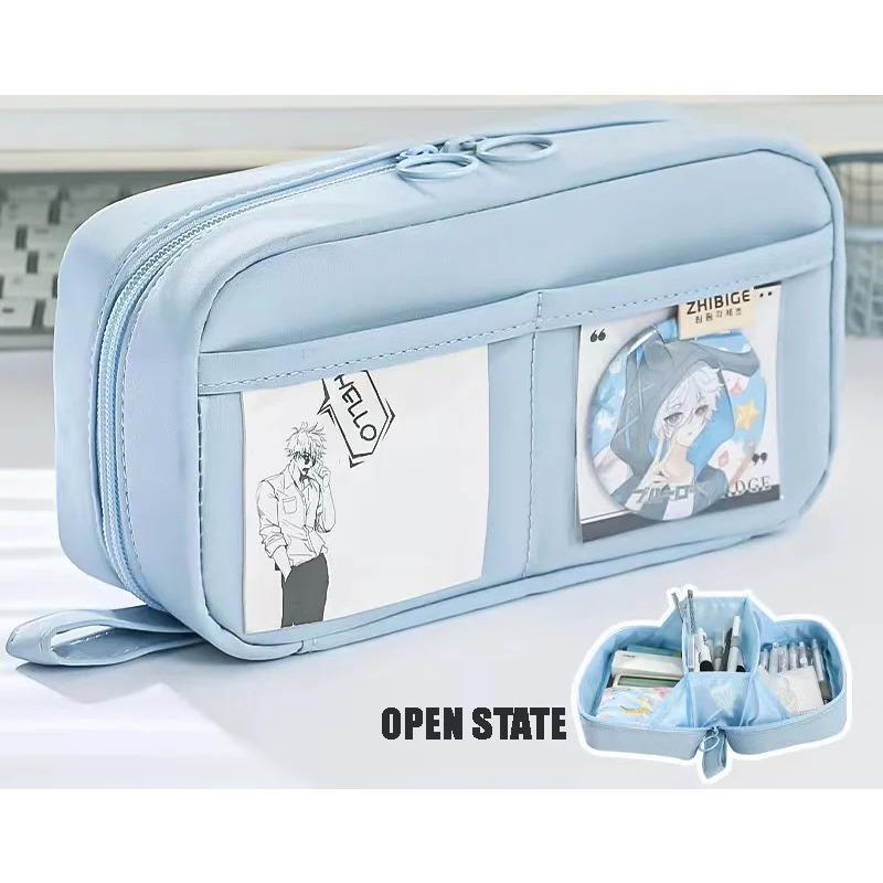 Cute Multi Layer Pencil Case Pouch, Large Capacity Pen Case Bag,Durable Stationery Storage Bag