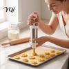 Handheld Frosting Applicator Stainless Steel Cake Icing Dispenser Set, Reusable Baking Tools with Scraper And Easy Squeeze Bottle Replaceable Nozzles,
