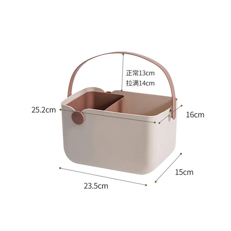 Multifunctional Bath Storage Basket Cosmetics Handheld Box Portable Outdoor Travel Beach Drainage Basket Picnic Storage Baskets