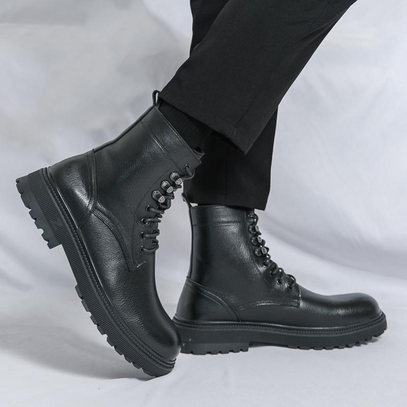 Men Ankle Boots Brogues Motorcycle Casual Retro Boots Men’s Wingtip Dress Formal Leather Tuxedo Wedding Boots