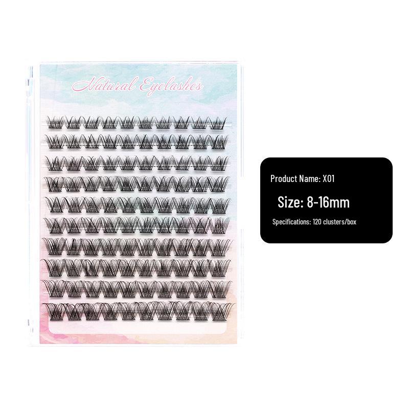 

Европейские и американские пучковые ресницы X01 - Плотный черный стебель, Мягкие, Завитые нарощенные накладные ресницы