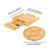 Serving Cheese Tray Bamboo Board for Housewarming Celebration Wedding with round plate