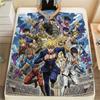 1PC Jojo'S Bizarre Adventure Patterned Flannel Blanket Suitable For All Seasons For Home Decor Warmth And Comfort Gifts Holiday Present