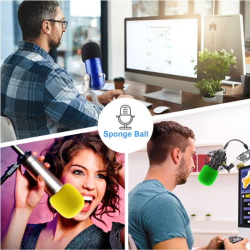 Kemxing Microphone Covers, 8-Piece Set, Non-Disposable Microphone Sponge Covers, Anti-Noise, Dustproof, Splashproof, and Noise-Proof for Lectures and