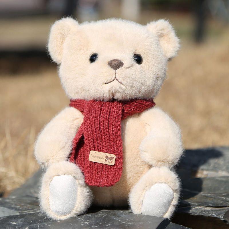 Bear Scarf Teddy Plush Toy Cartoon Stuffed Animal Dolls Kids Birthday Gifts