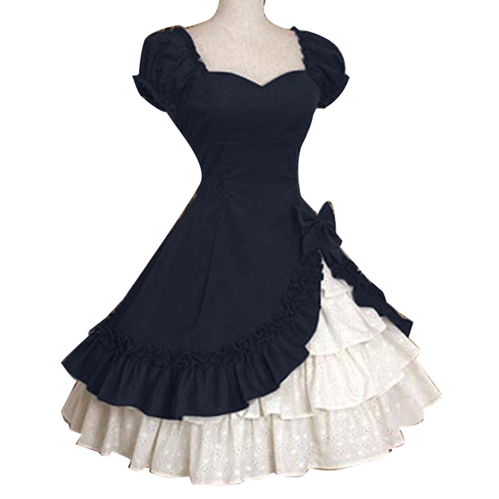 Buy Yousheng Bowknot Medieval Lolita Dress Lady Retro Falbala ...