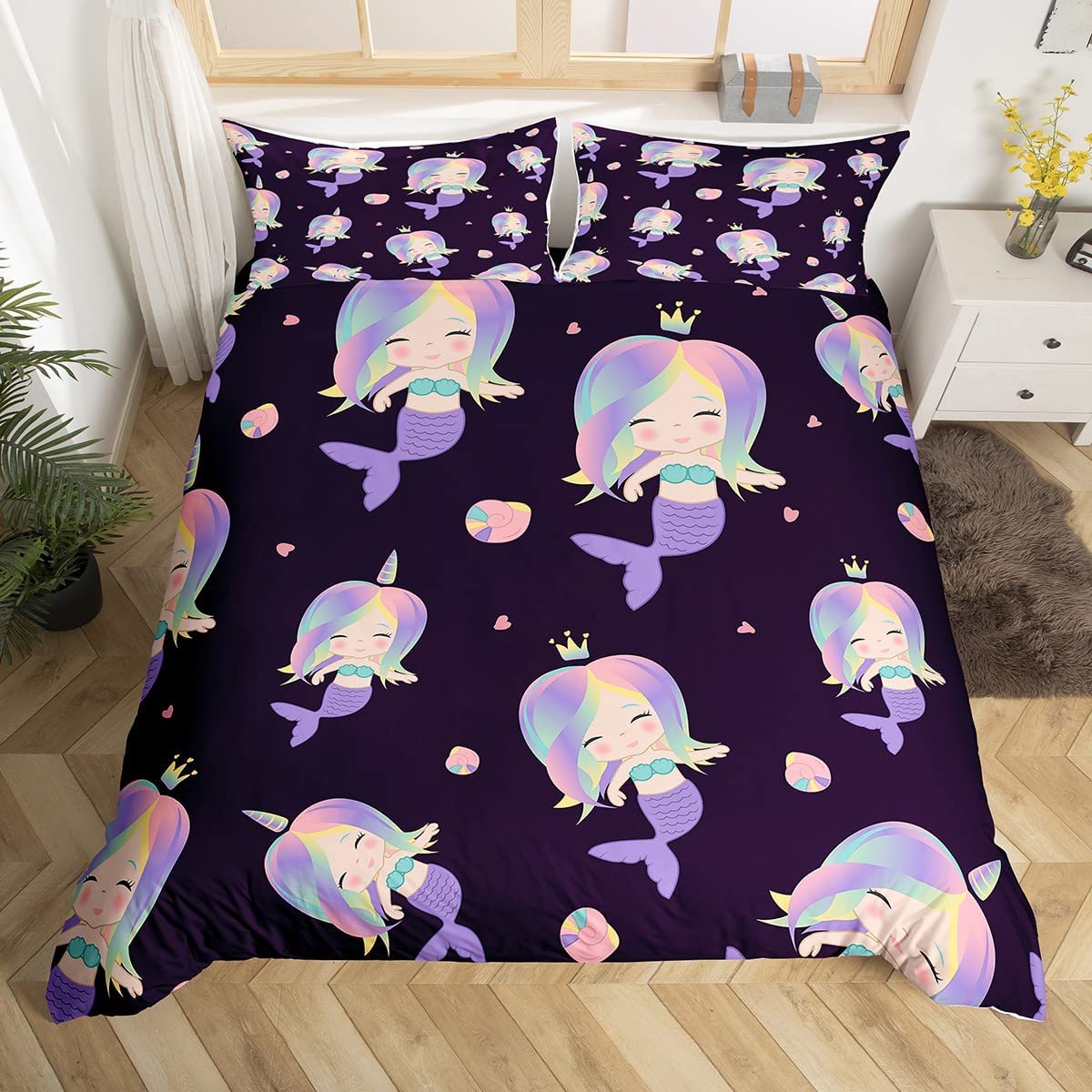 

Одеяло с дельфином, пододеяльник размера King Size, милый пододеяльник с рисунком в виде единорога, комплект постельного белья с рисунком животных из мультфильмов, синий, океан, пляж, тема стеганого одеяла EU single(135x200cm)