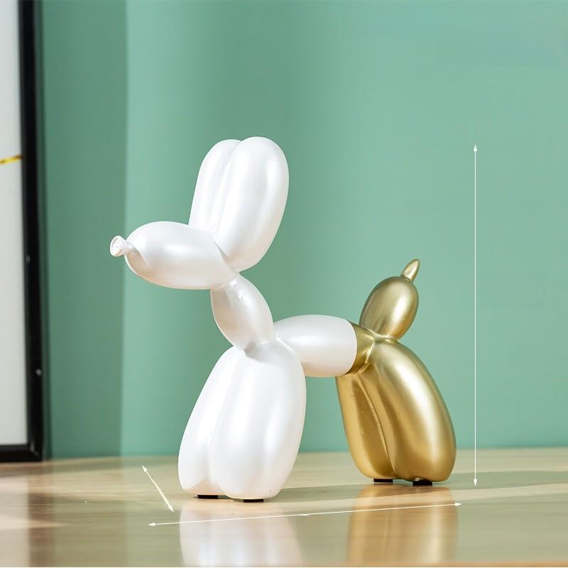 Contemporary Balloon Dog Resin Statue For Living Room Bar Decorations Table