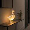 Creative Goose Resin Night Light, Cute Duck Table Lamp with Warm LED Glow, Funny Animal Figurine Decor for Bedroom Bedside, Bar Shelf, Home Office