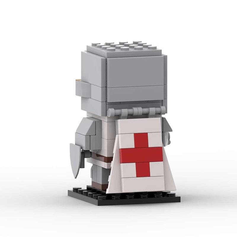 MOC Building Blocks Crusader Knight Minifigure Educational Assembly Creative 3D Figurine Decoration Gift