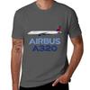 Airbus A320 Airplaneart Tshirt Running Gym Short Sleeve Sports Tee