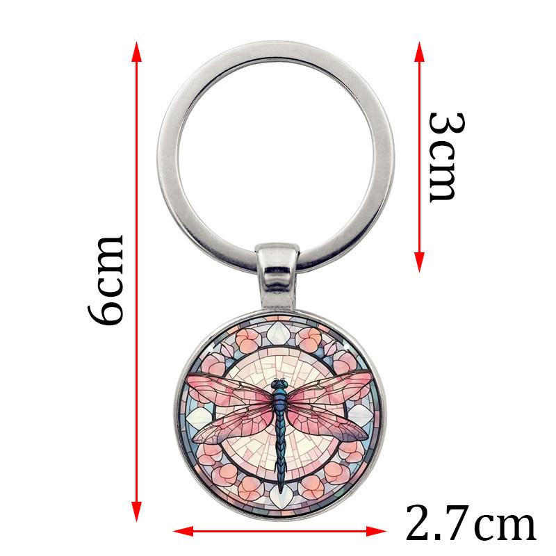 Vintage Dragonfly Pattern Keychain Creative Gift For Stylish Men Zinc Alloy Keyring Accessory