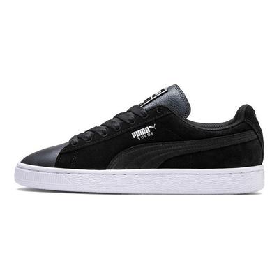 Suede Shimmer Mesh Lightweight Low-Top Sneakers Women Sneakers Black Gray 369597-02