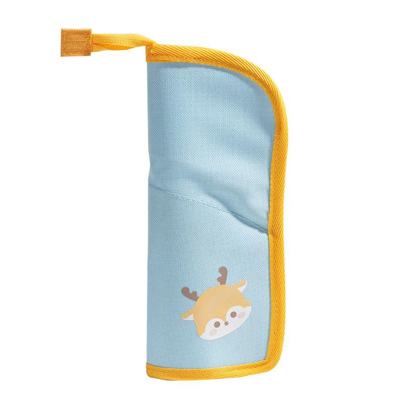 Creative Cartoon Pencil Bag Holder for Primary Office School Students Supplies Gift Cloth Art Convenient Kawai Stationery Bag