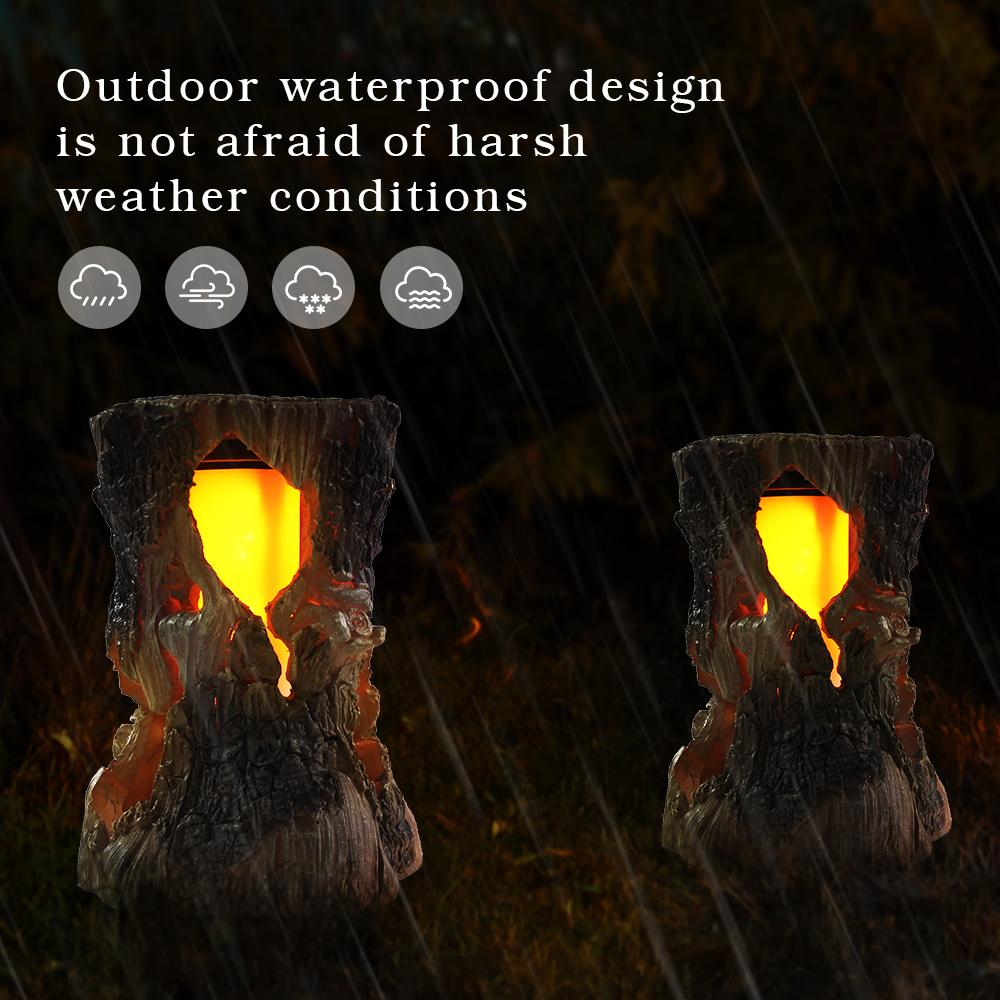 Solar Statues Bunny Tree Stump Garden Light Outdoor Lawn Decor Landscape Yard Lamp Patio Ornament Unique Housewarming Gifts