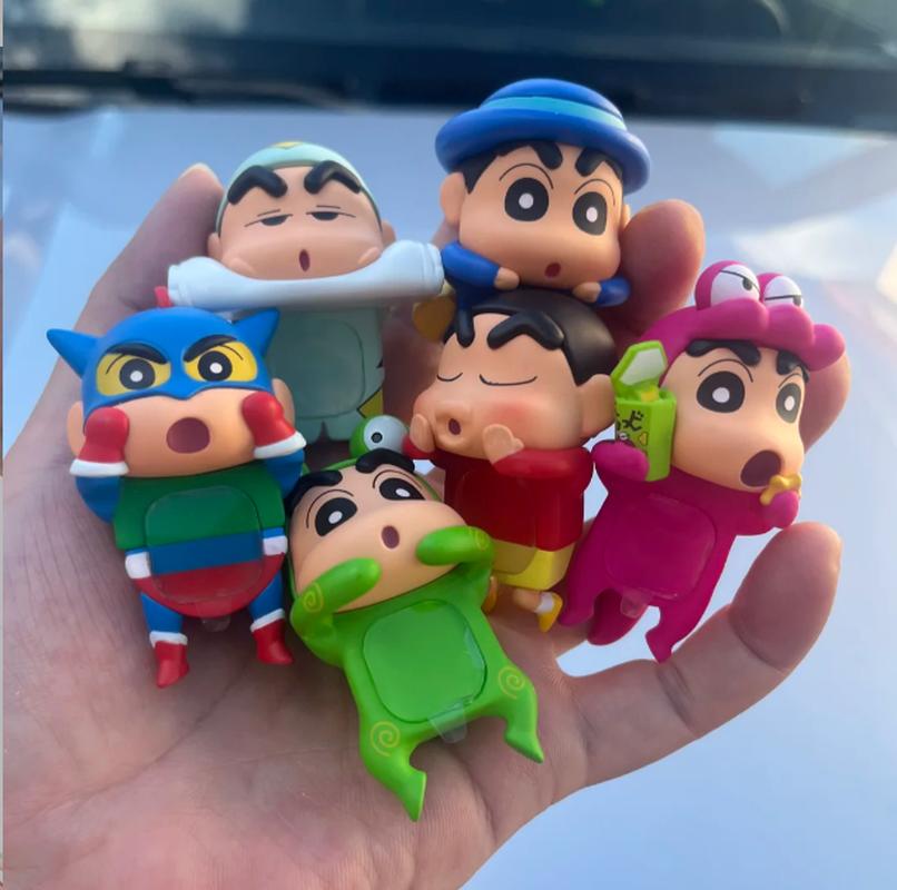 6pcs Anime Figure Xiaoxin Screen Lying Style Blind Box Kawaii Car Ornament Cartoon Figure Display Decor Craft Toys Surprise Gift