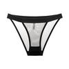 Women Sexy Briefs Low-rise Elastic Waistband Seamless Mesh Yarn Underwear Solid Color Lightweight Panties