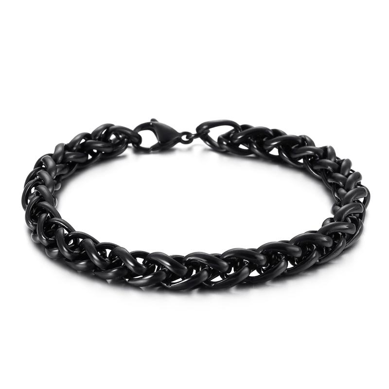 10mm Width Chain Bracelet 16-25cm GoldBlack Link Chain Bracelets for Women Men Fashion Jewelry