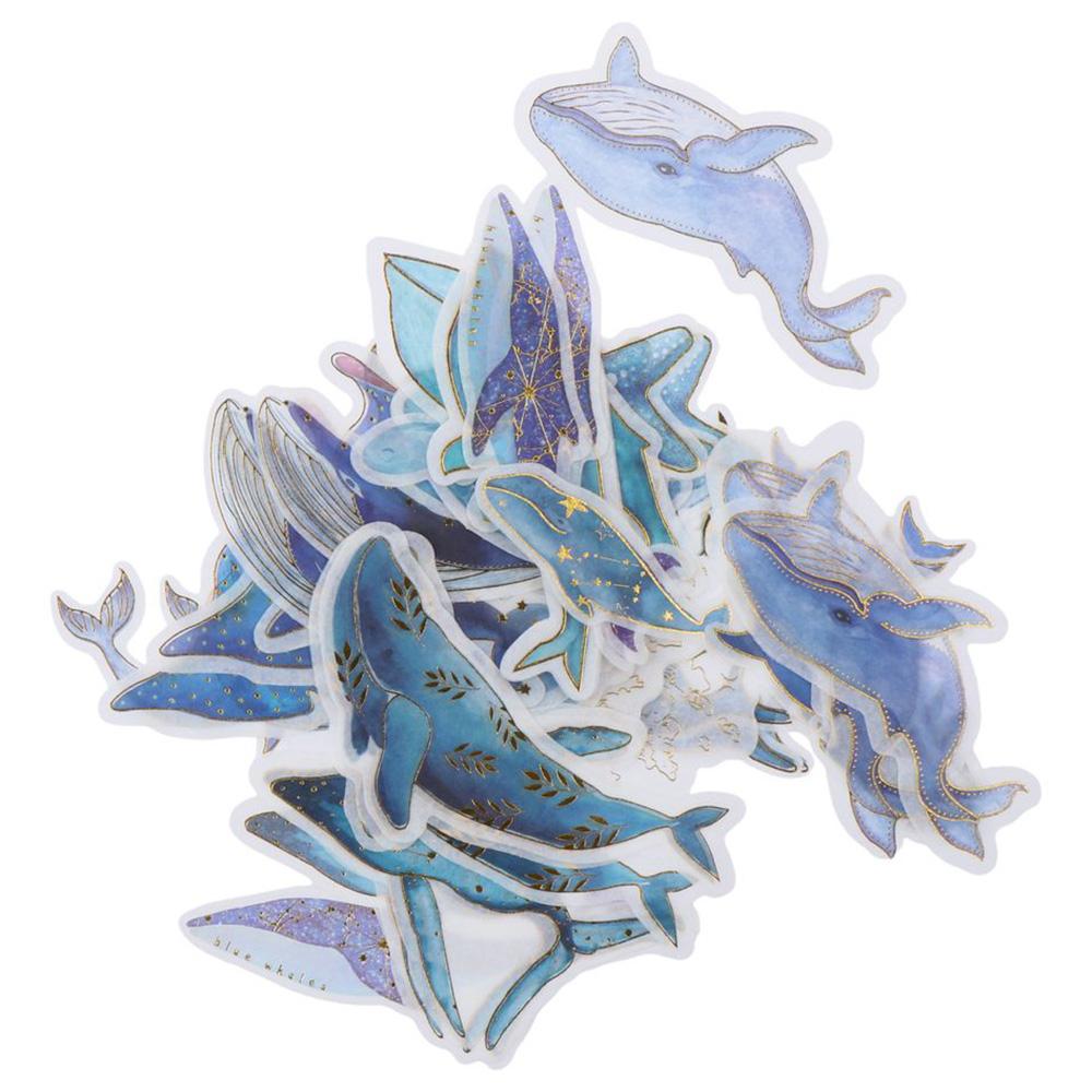 Blue Stickers Washi Paper Whale Stickers Decorative Stickers Washi Stickers  for DIY