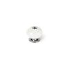 Boutons de meuble - REI - Mod. E517 - Porcelaine blanche - Ø40mm - Lot de 4