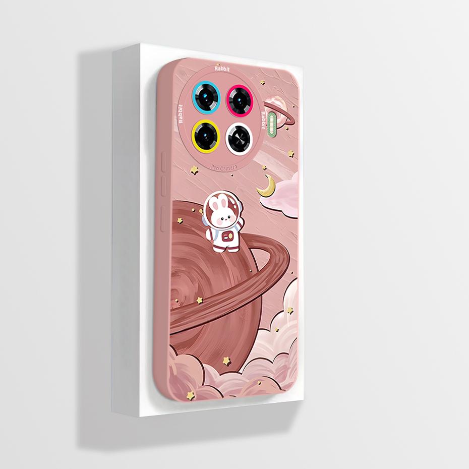 Case For Tecno Spark 20 Pro Plus 4G Phone Cover Cute Astronaut Soft Liquid Silicone Bumper Shell For Tecno Spark20ProPlus Fundas